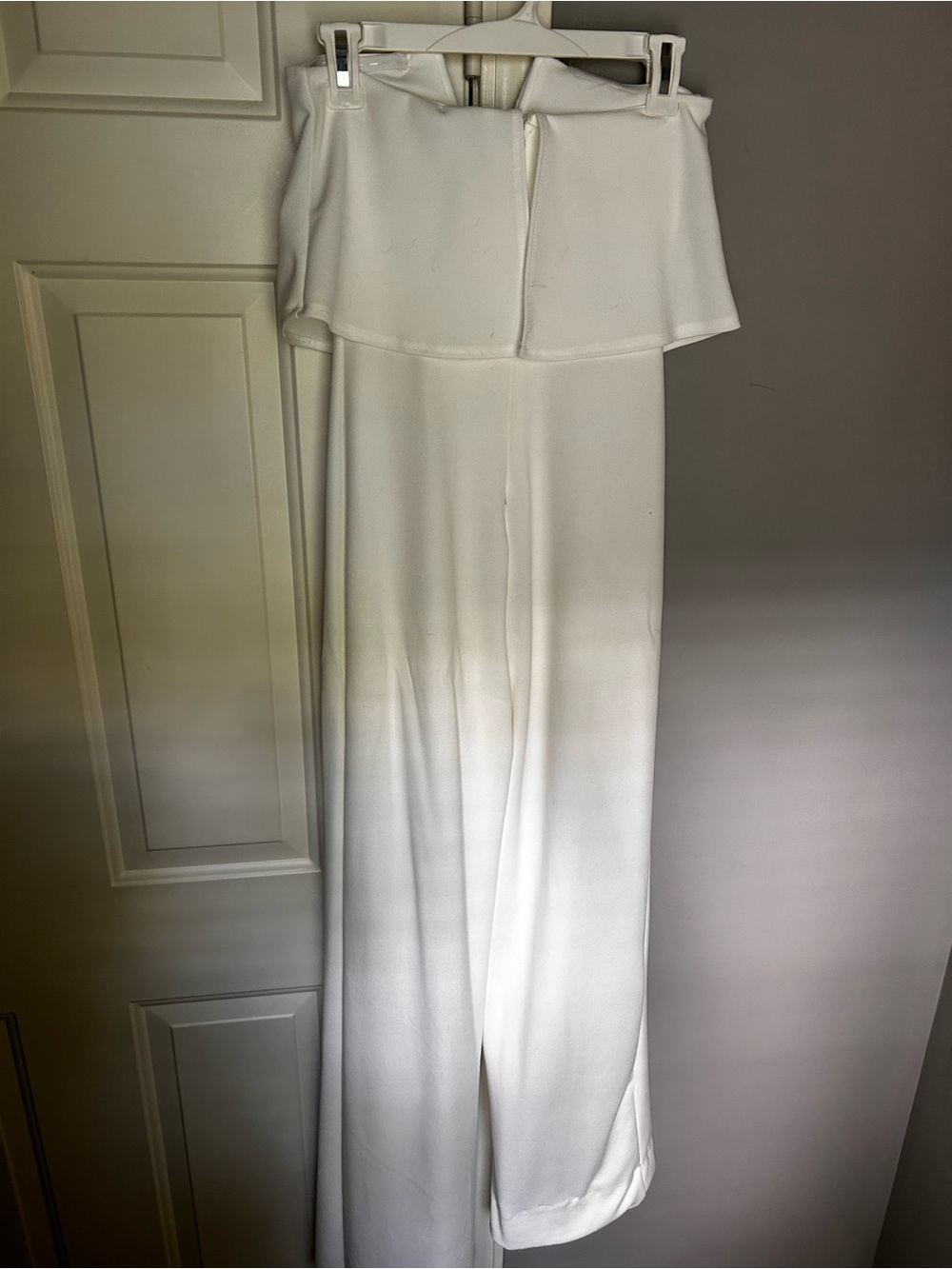 Lulu's White Strapless Ruffle Jumpsuit - Picture 2 of 3